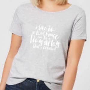 I Live In A Mad House Womens T-Shirt - Grey - 3XL