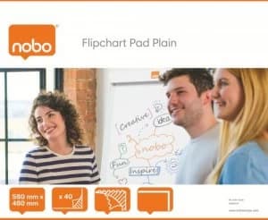 Nobo Desktop Flip-over Pad 40 Sheets B1 Plain PK5