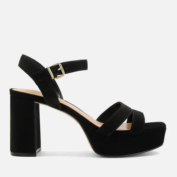Dune Womens Molten Suede Platform Sandals - UK 3