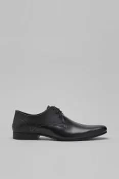 Mens Black Leather Derby Shoes