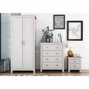 LPD Lancaster 3 Piece Bedroom Furniture Set Grey Oak