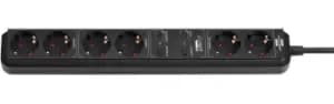 Brennenstuhl 1159760936 Smart power strip 6 AC outlet(s) 1.5 m Black