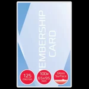 Card Pouch Gloss 65X95MM 125 Micron Clear (100)