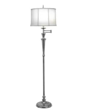 Arlington 1 Light Swing Arm Floor Lamp Antique Nickel, E27