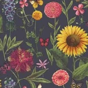Arthouse Summer Garden Charcoal Multi Wallpaper