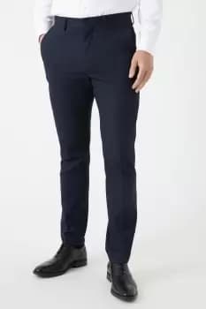 Slim Fit Navy Fine Stripe Trousers