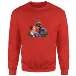 Star Wars Mistletoe Kiss Red Christmas Sweatshirt - L - Red