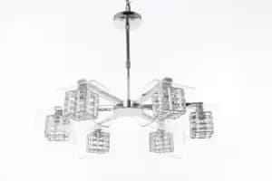 Avignon 6 Light Ceiling Semi-Flush Chrome Fitting