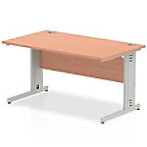 Impulse Cable Managed 1400 Rectangle Desk Beech