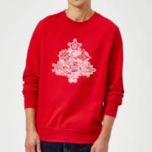 Marvel Comics Marvel Shields Christmas Tree Red Christmas Sweatshirt - L - Red