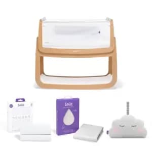 SnuzPod4 Bedside Crib Starter Bundle Natural