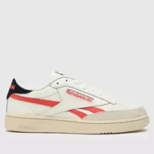 Reebok White & Orange Club C Revenge Trainers