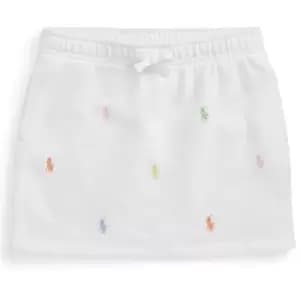 Polo Ralph Lauren Girls Embroidered Mini Skirt - White