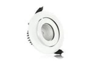Integral Lux Fire 92mm cut-out IP65 Fire Rated Tiltable Downlight 9W (51W) 3000K 650lm 36 deg beam angle Dimmable