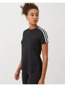 Adidas D2M 3 Stripe Tee - Black