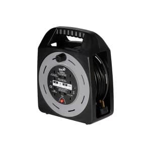 SMJ Electrical 25m 4 Socket Easy Wind Compact Extension Cable Reel UK Plug