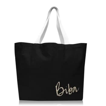 Biba Canvas Beach Bag - Black