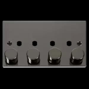 Click Scolmore Deco 4 Gang Dimmer Plate and Knob - VPBN154PL