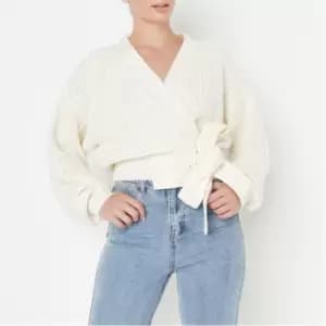 Missguided Belted Cardigan - White