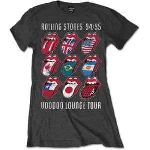 The Rolling Stones - Voodoo Lounge Tongues Ladies XX-Large T-Shirt - Grey