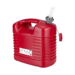 PRESSOL Plastic fuel canister, flexible spout, capacity 20 l, pack of 5, red