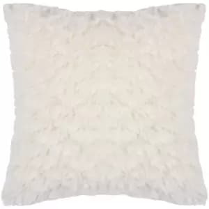 Fluff Ball Faux Fur Cushion Dreamy Cream, Dreamy Cream / 45 x 45cm / Polyester Filled