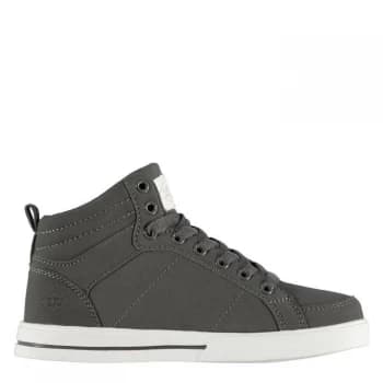 Lee Cooper Akron Hi Top Trainers Juniors - Charcoal