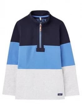 Joules Boys Dale Half Zip Sweat - Blue