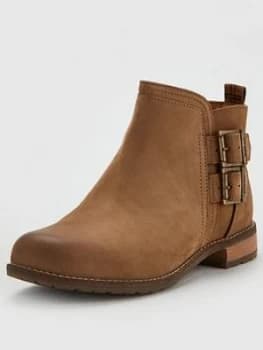 Barbour Sarah Low Buckle Boot Ankle Boot - Cognac, Cognac, Size 3, Women