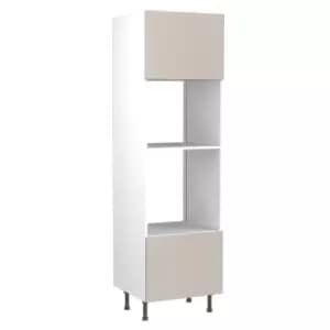 KitchenKIT Slab 60cm Oven and Microwave Unit - Gloss Light Grey