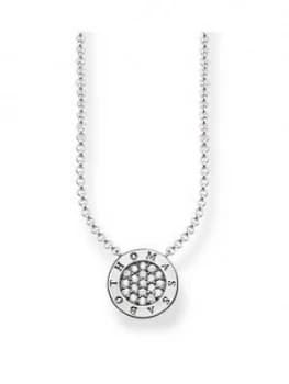 Thomas Sabo Sterling Silver Classic Logo Cubic Zirconia Pendant, One Colour, Women