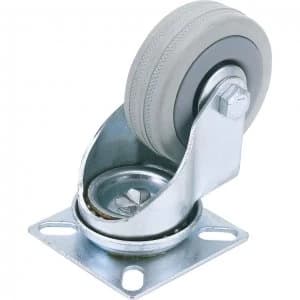 Draper Swivel Plate Fixing Rubber Wheeled Castor 100mm