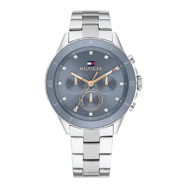 Tommy Hilfiger 1782708 Moonlight Blue Ceramic Bezel Bracelet Watch - W95338