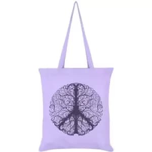 Grindstore Peaceful Tree Of Life Tote Bag (One Size) (Lilac) - Lilac