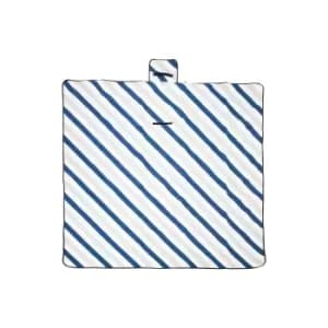 Blue and Grey Fleece Picnic Blanket