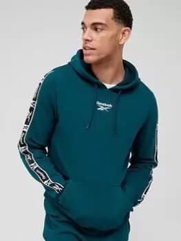 Reebok RI Tape Pullover Hoodie - Green Size M Men