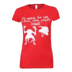Grindstore Womens/Ladies Its Against The Rules T-Shirt (M) (Red/White)