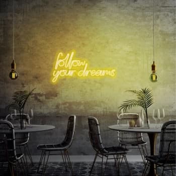 Follow Your Dreams - Yellow Yellow Wall Lamp