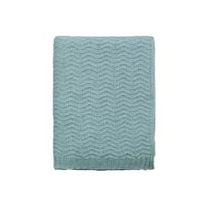 Katie Piper Restore Petal Knitted Throw, Green/Aqua