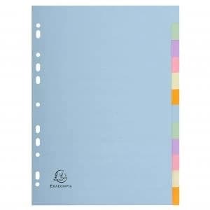 Exacompta 12part Coloured Plain Dividers