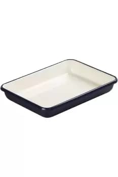 Set of 2 Originals Indigo & Ivory Enamelled Roaster 33cm