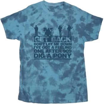 The Beatles - Let it Be Songs Unisex Large T-Shirt - Blue