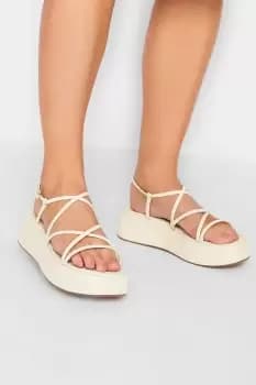 Extra Wide Strappy Flatform Sandals