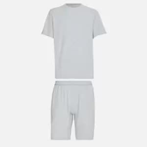 Calvin Klein Logo Short Sleeve Top and Shorts Cotton Sleep Set - M