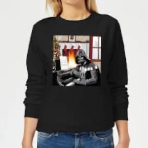 Star Wars Darth Vader Piano Player Womens Christmas Sweatshirt - Black