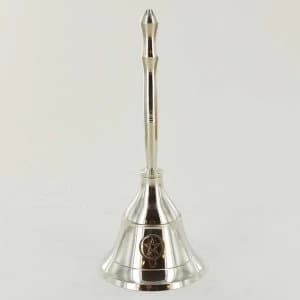 Pentagram Symbol Silver Bell with Nickle Finish