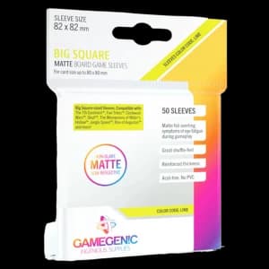 Gamegenic MATTE Big Square - Sized 82 x 82mm - 50 Sleeves