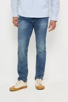 Mens Slim Fit Tinted Blue Jeans