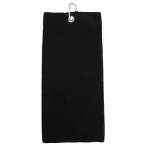 Towel City Microfibre Golf Towel (One Size) (Black)
