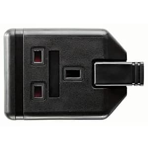 Masterplug 13A Single Rewireable Trailing Socket - Black